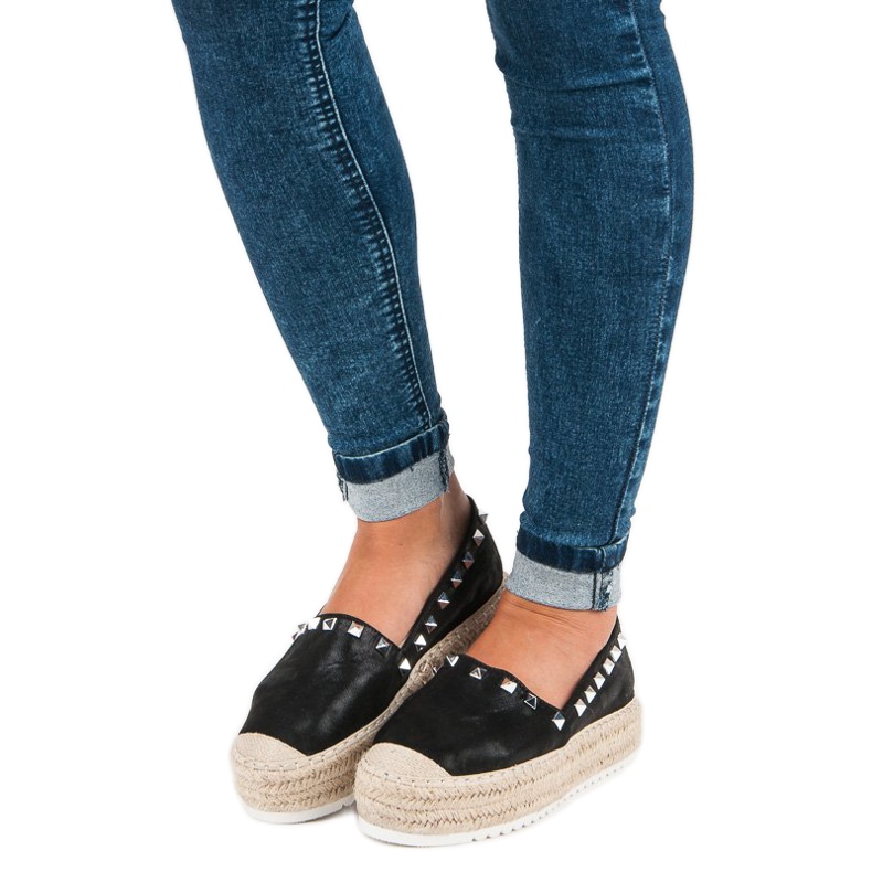 Forever Folie Espadrilles sur la plate-forme noir 2