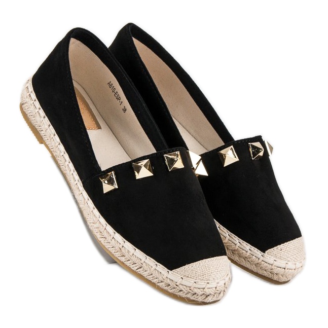 Bestelle Espadrilles noires à strass 1