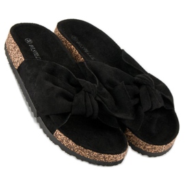 Bestelle Babouches en daim noir le noir 4