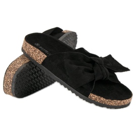 Bestelle Babouches en daim noir le noir 3