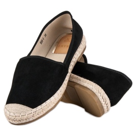 Erynn Espadrilles en daim le noir 2