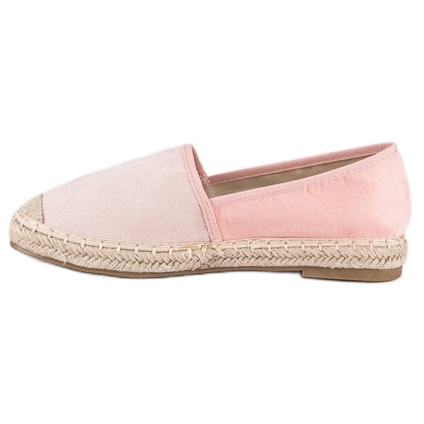 Erynn Espadrilles en daim rose 1
