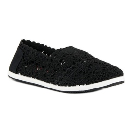 Marquiz Baskets en dentelle noire 1