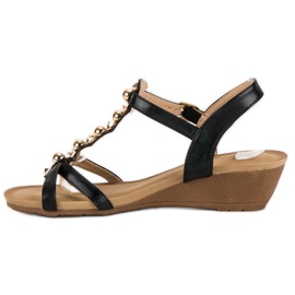 Sandales compensées noires le noir 2