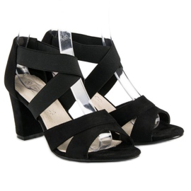 Filippo Sandales en daim sur un poteau noir 2