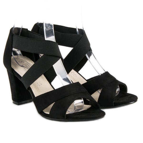 Filippo Sandales en daim sur un poteau noir 2