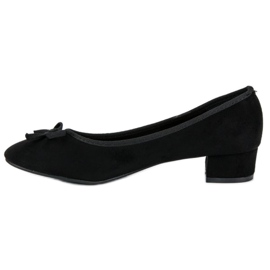 Escarpins à talons bas le noir 1