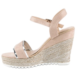 Erynn Espadrilles compensées confortables brun 4
