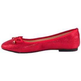 Super Mode Ballerines ajourées rouge 3