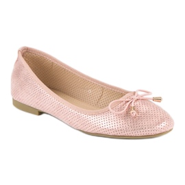 Super Mode Ballerines ajourées rose 3