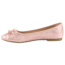 Super Mode Ballerines ajourées rose 4