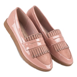 Mocassins laqués roses 1
