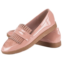 Mocassins laqués roses 2