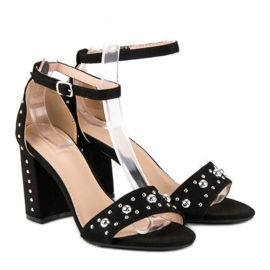 Sandales confortables sur un poteau le noir 4