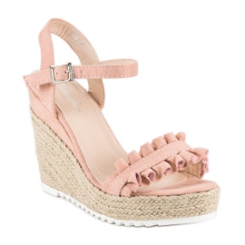 Bello Star Sandales espadrilles roses 1