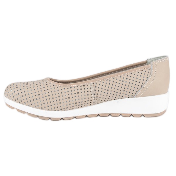 Ballerines vinceza en cuir brun 1