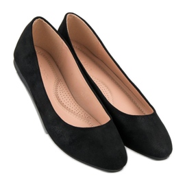 Nio Nio Ballerines en daim le noir 1