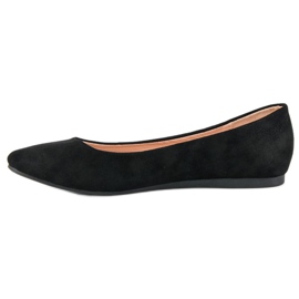 Nio Nio Ballerines en daim le noir 3