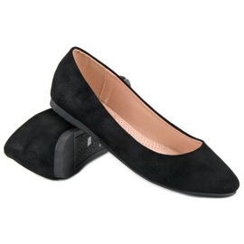 Nio Nio Ballerines en daim le noir 4