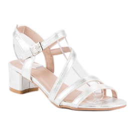 Ideal Shoes Sandales plates gris 2