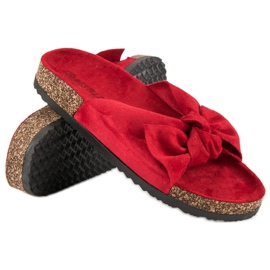 Bestelle Babouches en daim rouge 3