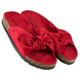 Bestelle Babouches en daim rouge 4