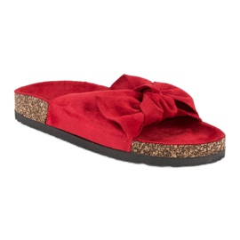 Bestelle Babouches en daim rouge 1