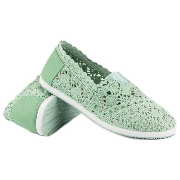 Marquiz Baskets en dentelle menthe vert 1