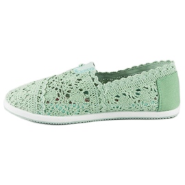 Marquiz Baskets en dentelle menthe vert 4