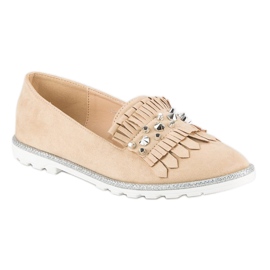 Forever Folie Mocassins en daim élégants brun 2