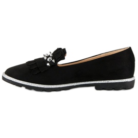 Forever Folie Mocassins en daim élégants le noir 3