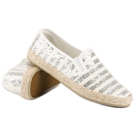 McKey Espadrilles à rayures à la mode gris 1