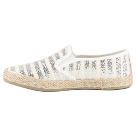 McKey Espadrilles à rayures à la mode gris 4