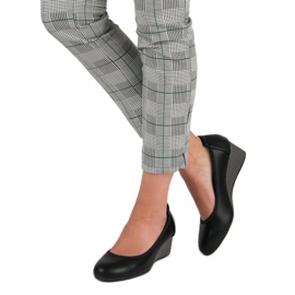 Escarpins sur la cale VINCEZA le noir 1