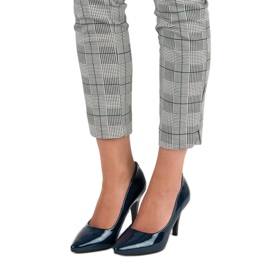 Escarpins vinceza vernis bleu marine 1