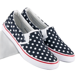 McKey Baskets slipony à pois bleu 1