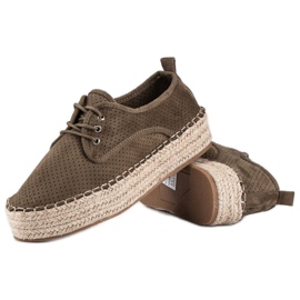 Seastar Espadrilles ajourées sur la plateforme vert 2