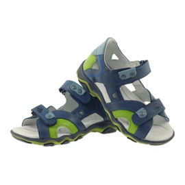 Sandales Sur Velcro Ren But 3277 denim bleu vert 3