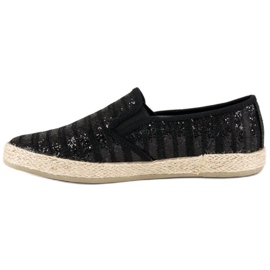 McKey Espadrilles à rayures à la mode le noir 2