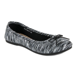 McKey Ballerines en textile côtelé le noir 4