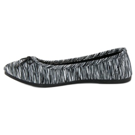 McKey Ballerines en textile côtelé le noir 1