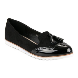 Super Me Mocassins Noirs À Franges le noir 1