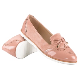 Super Me Mocassins roses décontractés 1