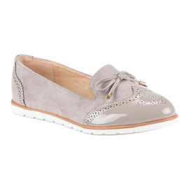 Super Me Mocassins gris décontractés 1
