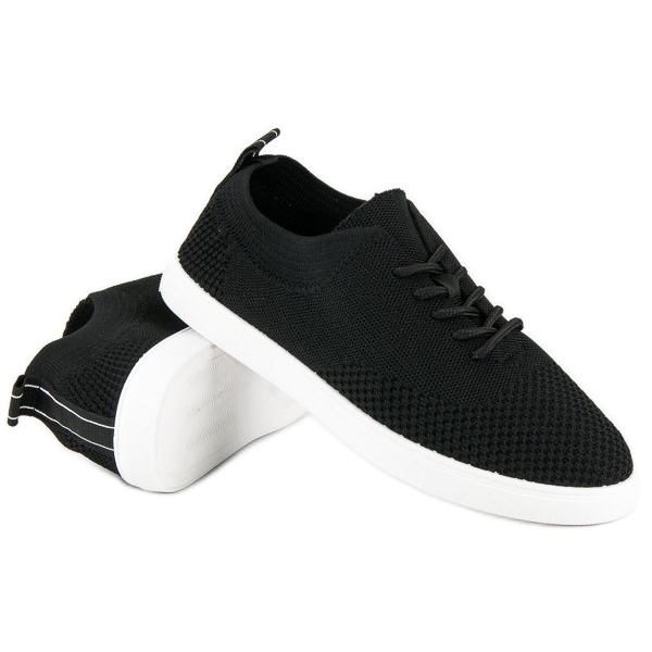 Super Me Baskets nouées en tissu noir 1