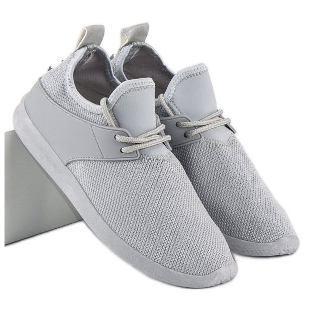 Super Me Baskets textile grises 1