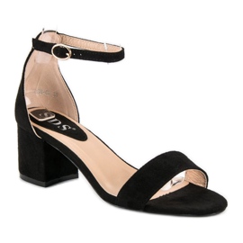 SDS Sandales à petit talon le noir 2