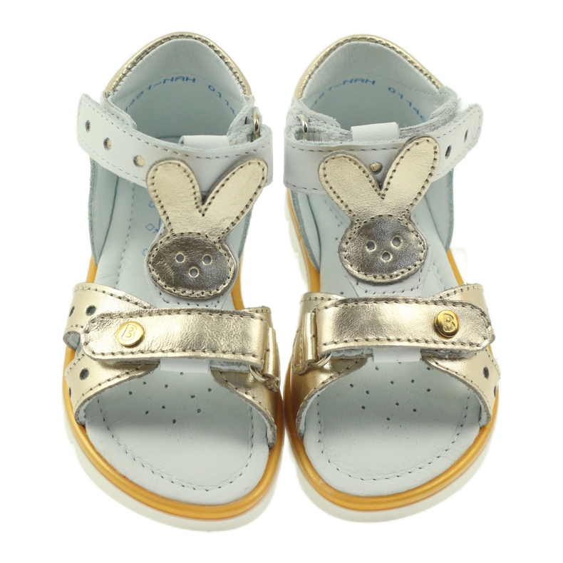 Bartek Sandalki Application lapin flexible 31491 blanc / or 4