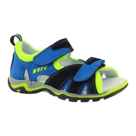 Sandales Sur Velcro Bartek 16187 cobalt le noir bleu vert 1
