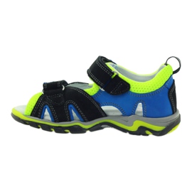 Sandales Sur Velcro Bartek 16187 cobalt le noir bleu vert 2